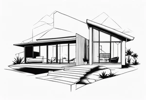 casa em chamas tattoo idea