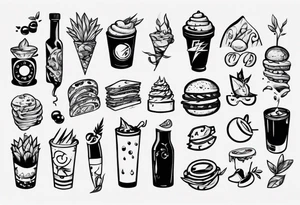 flash art
food tattoo idea