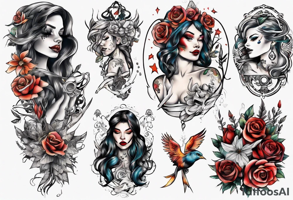 Woman tattoo idea