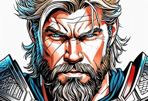The Mighty Thor that looks like the Chris Hemsworth version tattoo idea