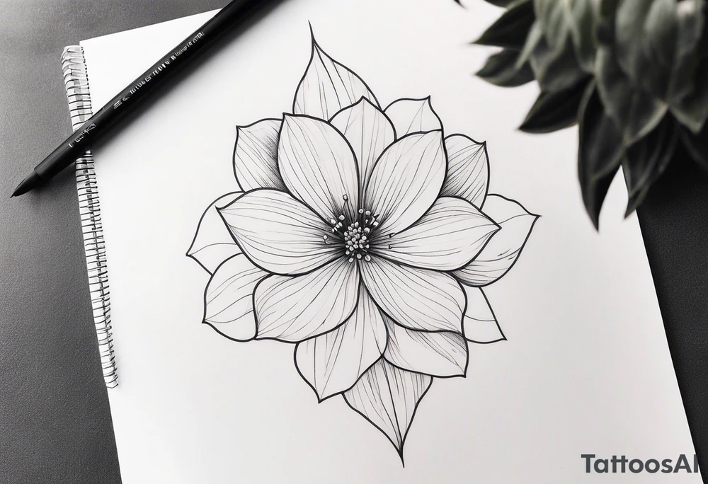 dainty fine line flower tattoo tattoo idea