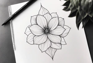 dainty fine line flower tattoo tattoo idea