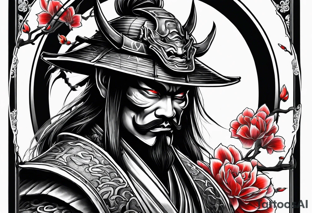 demon samurai tattoo idea