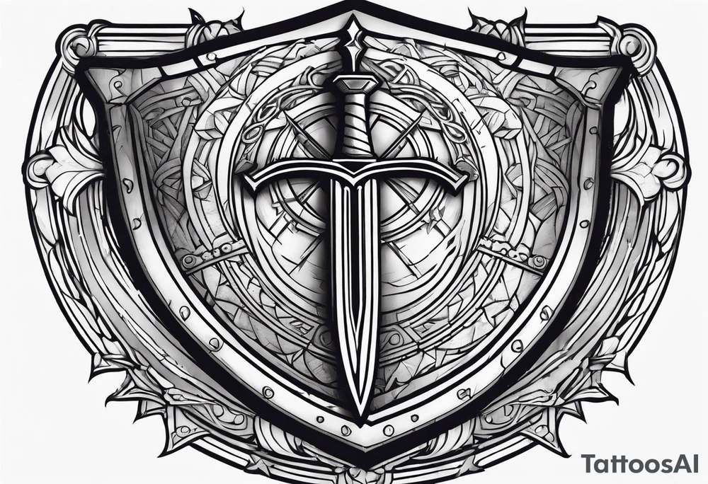 Templar sword 
and shield tattoo idea