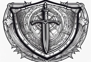 Templar sword 
and shield tattoo idea