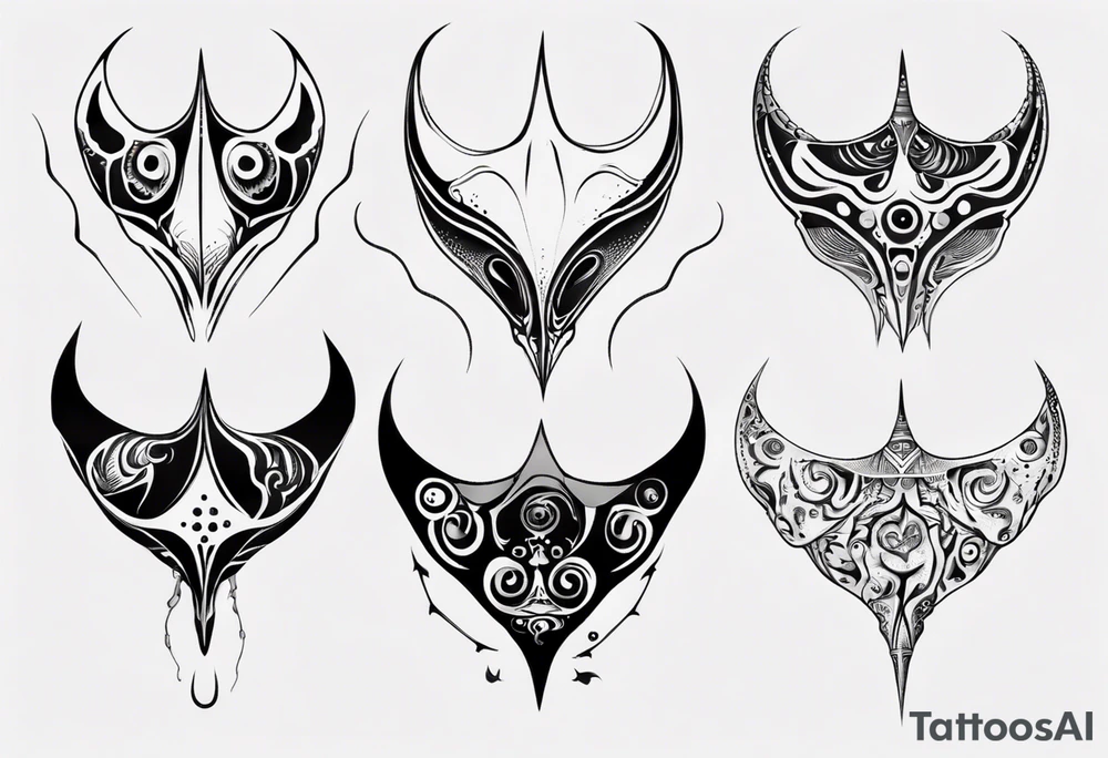 Manta ray tattoo idea