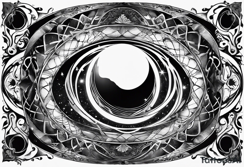 infinity symbol as a black hole tattoo idea