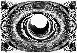 infinity symbol as a black hole tattoo idea
