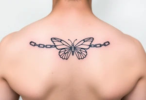 Butterfly chain tattoo idea