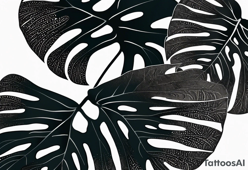 Monstera tattoo idea