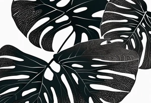 Monstera tattoo idea