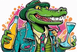 Catfish and the bottle man crocodile tattoo idea