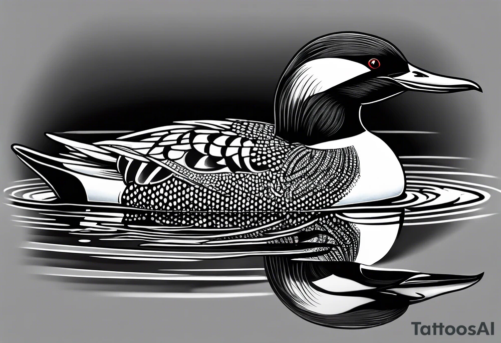 native loon tattoo idea
