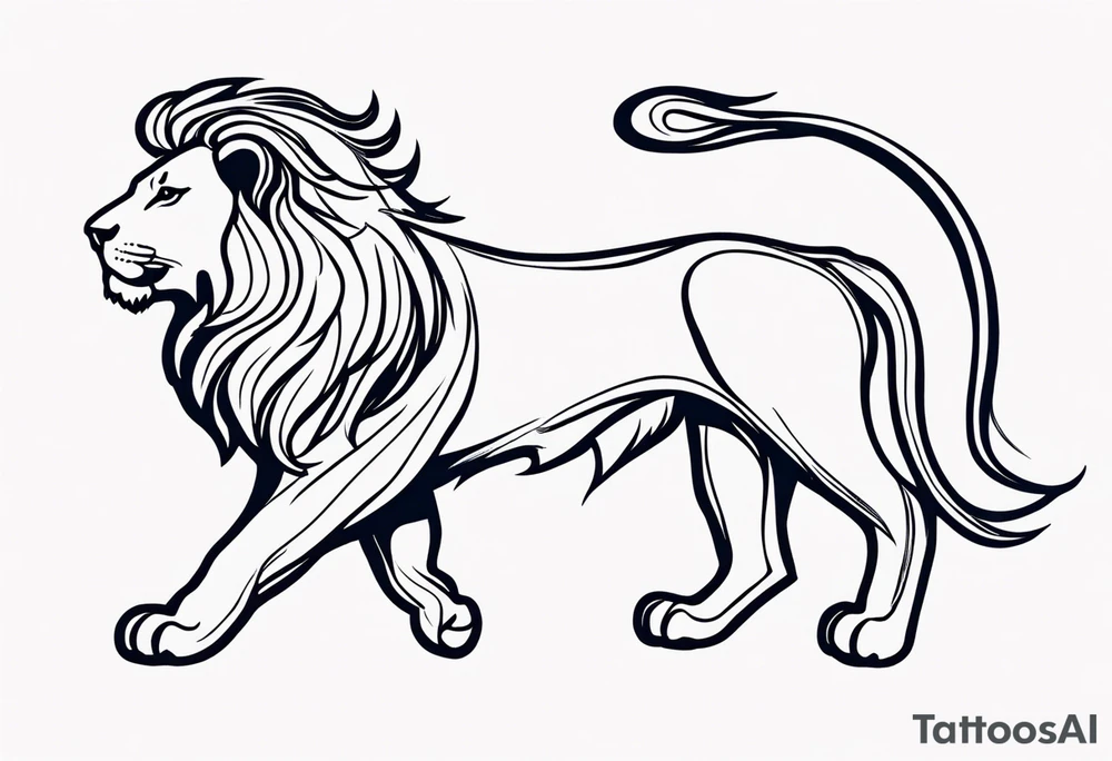 zodiac sign symbol leo tattoo idea