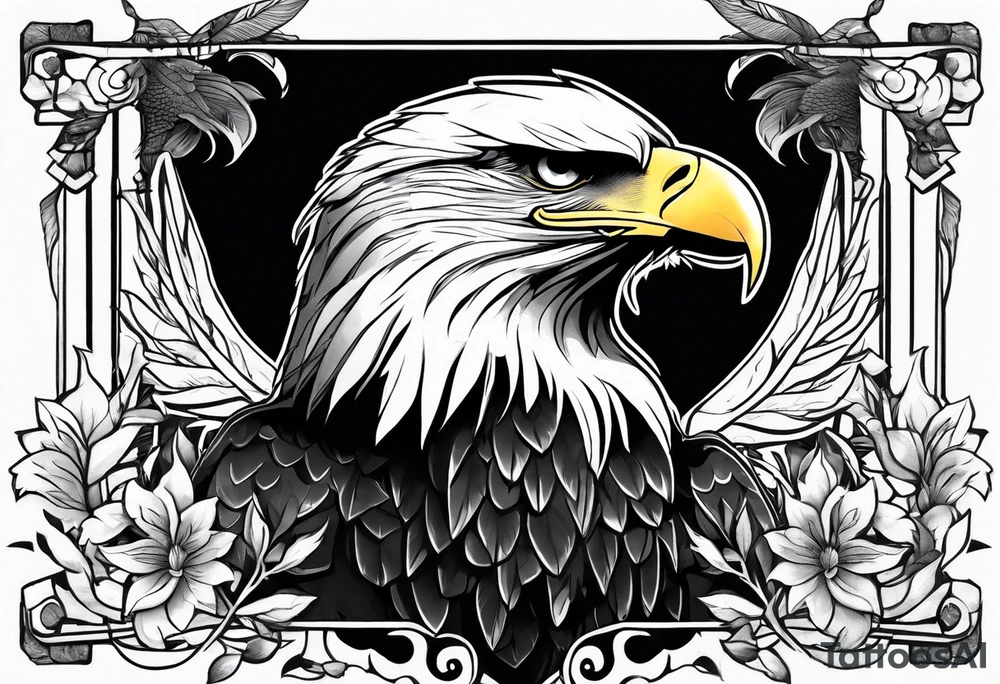 Bold eagle perched on branch forearm tattoo tattoo idea