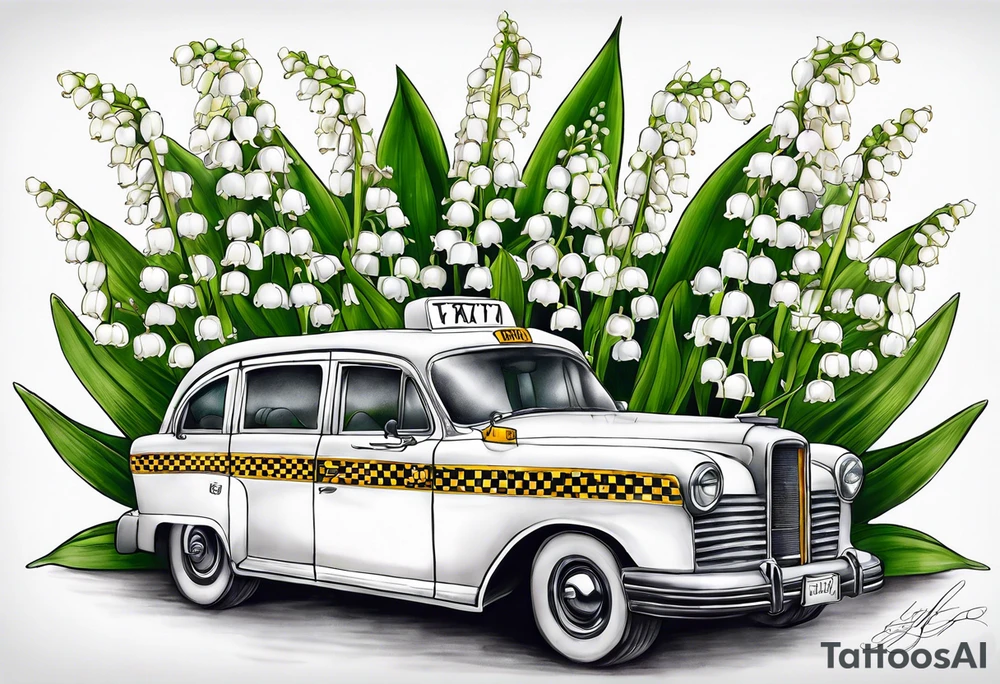 lily of the valley and taxis bacata tattoo idea