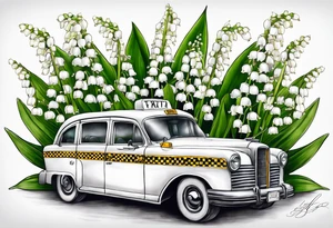 lily of the valley and taxis bacata tattoo idea