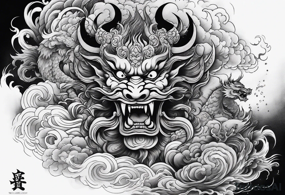 Escaping demons from hell tattoo idea