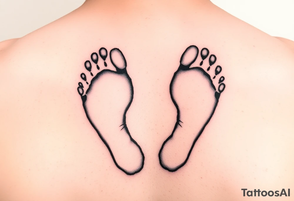 My children’s footprints tattoo idea