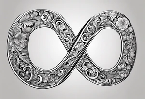 Just a plain Infinity symbol with a capital letter B in the center, a capital letter J in the left side, and a capital letter J in the right side tattoo idea