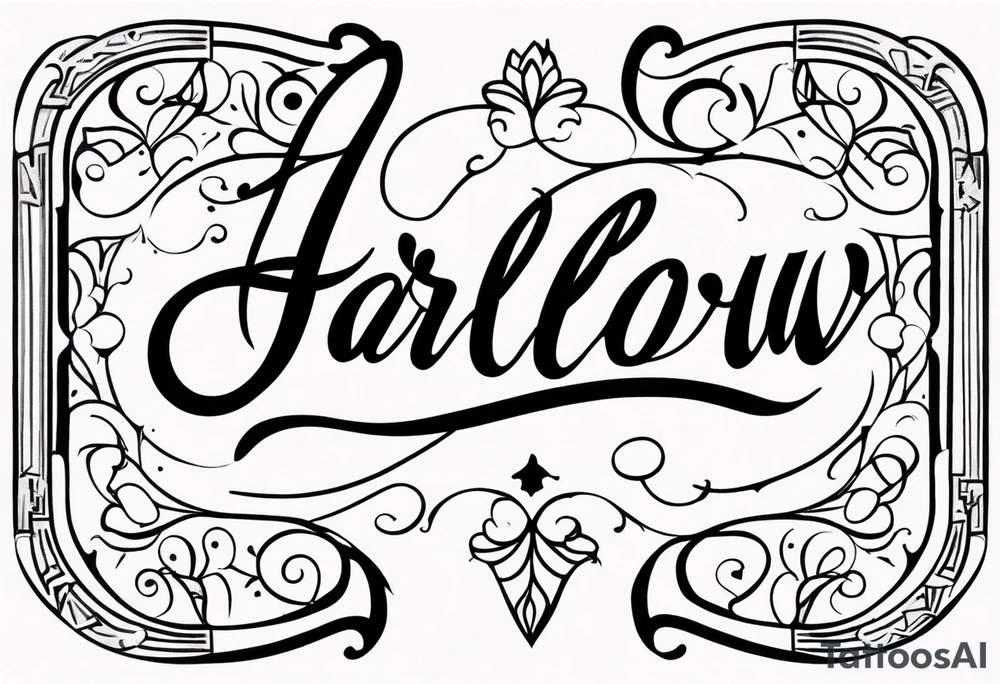 Harlow written in cursive tattoo idea