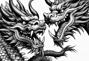 japanese dragon climbing tattoo idea
