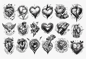 Broken-hearted gym bros tattoo idea