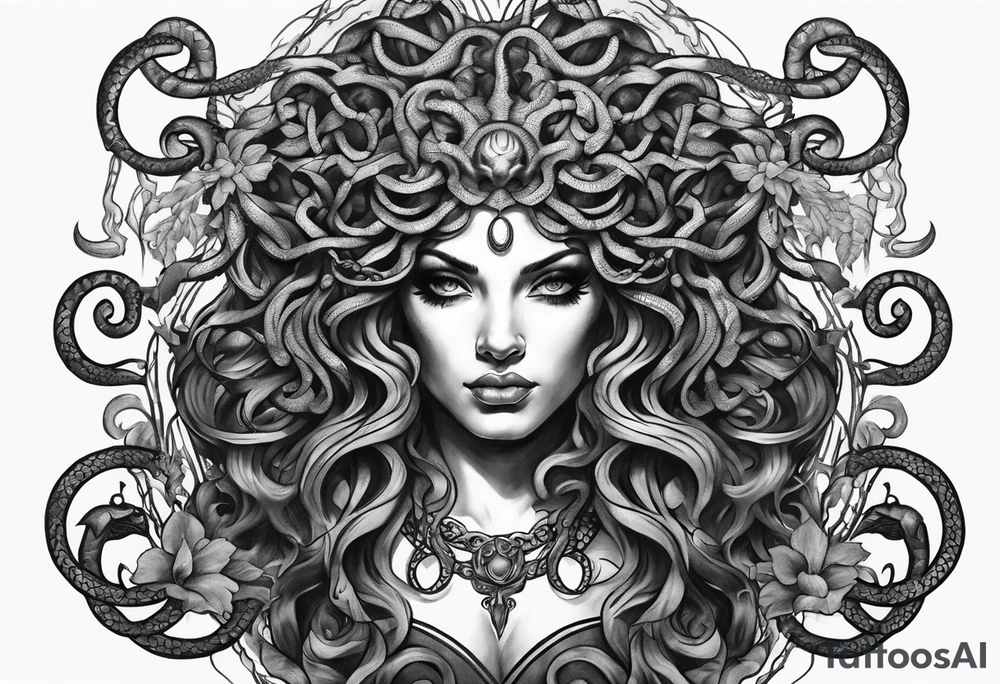 Dark, evil, medusa tattoo idea