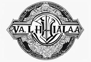 Valhalla sword shield steps tattoo idea