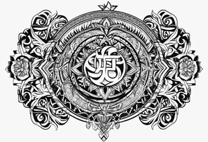 my son's name creatively illustrated. Tekle Amar'e Njaya tattoo idea