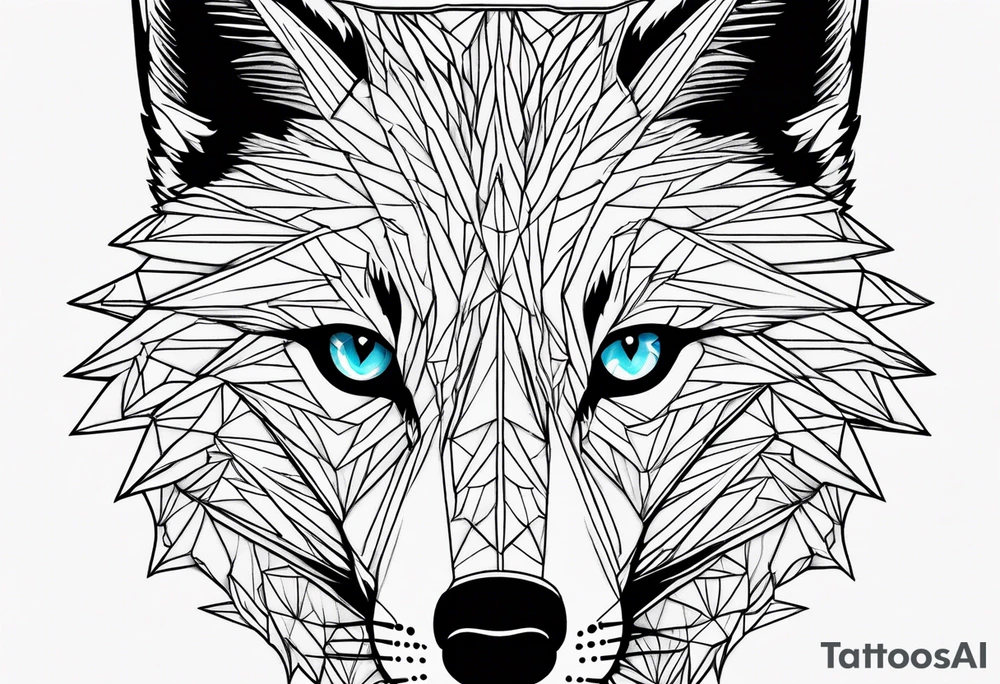 Mountains, wolf eyes underneath tattoo idea