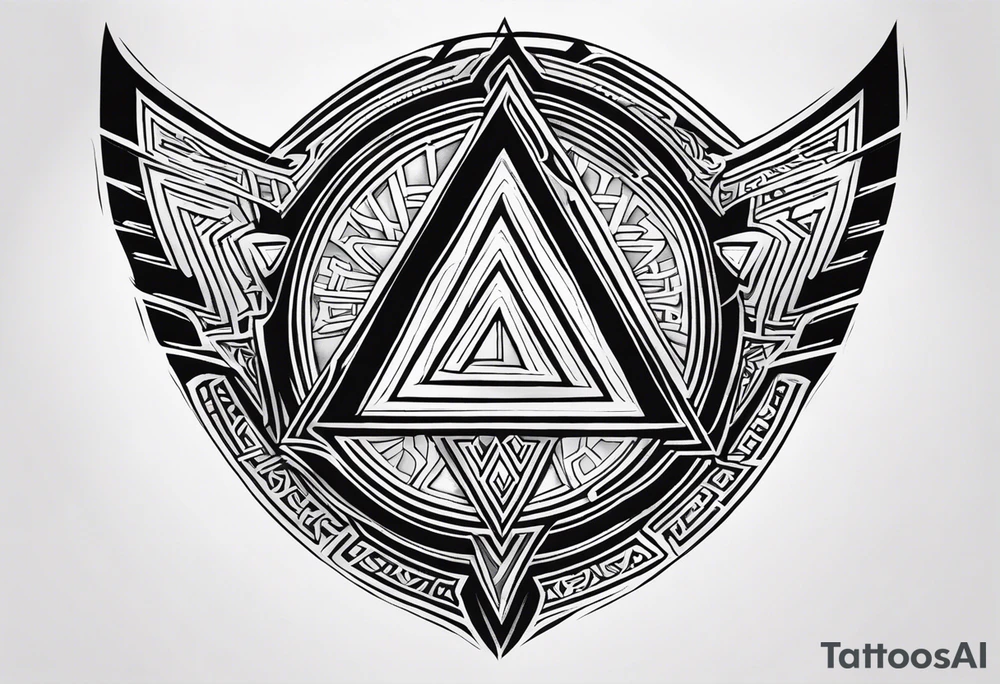 Valhalla shield valknut tattoo idea