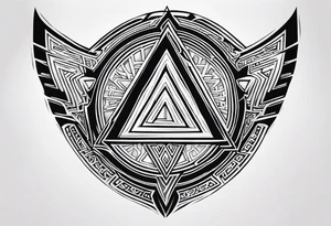 Valhalla shield valknut tattoo idea