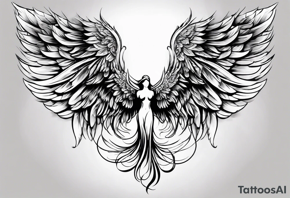 angel wing tattoo idea