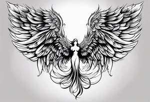 angel wing tattoo idea