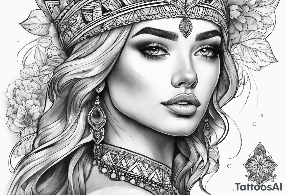 Opal stone tattoo idea