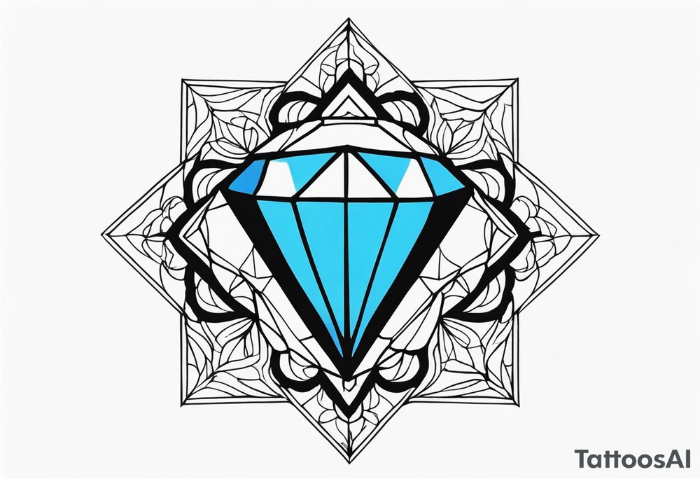 Diamond blue tattoo idea