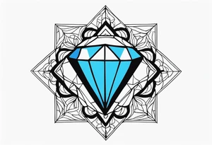 Diamond blue tattoo idea