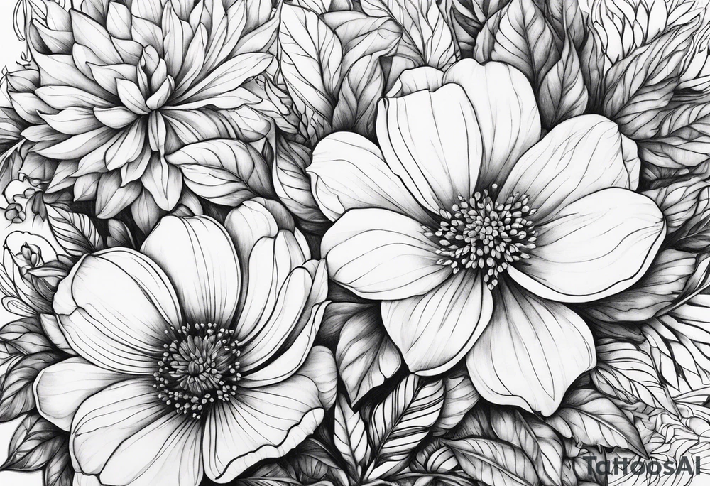 Month of December flower tattoo idea