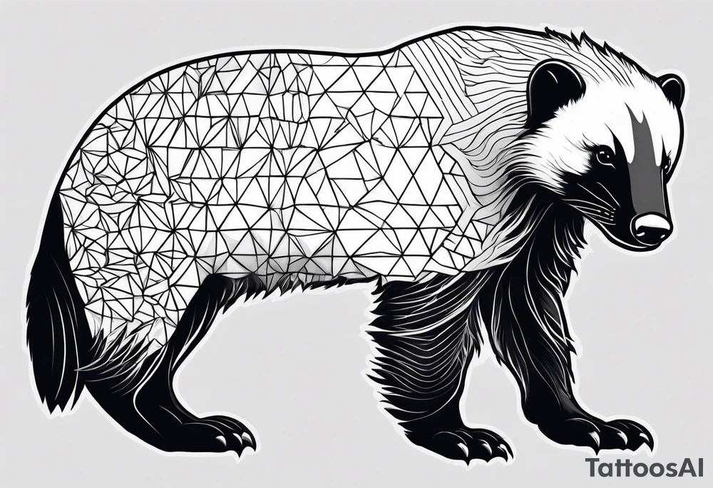 Beautiful honey badger tattoo idea