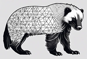 Beautiful honey badger tattoo idea