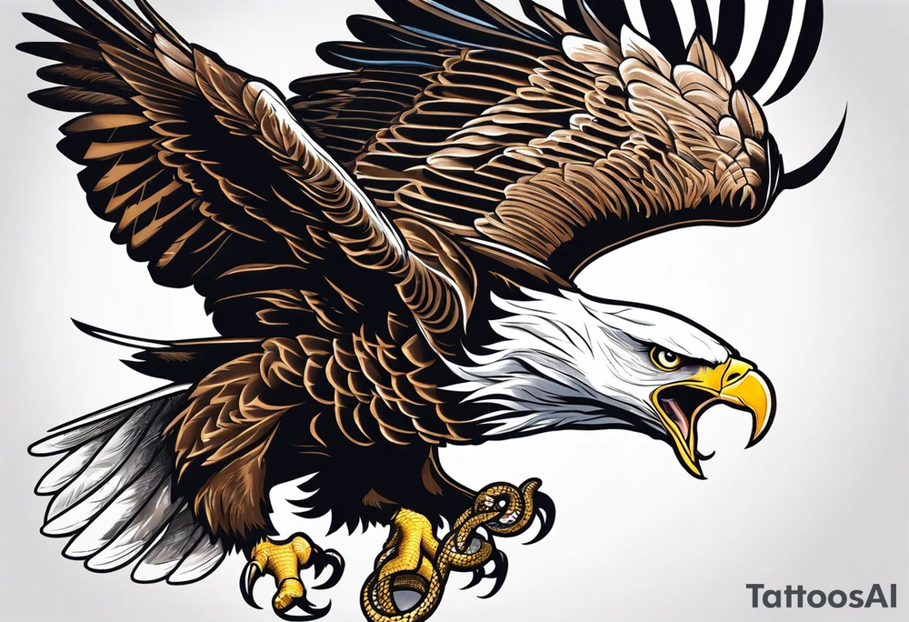 eagle catching snake tattoo idea