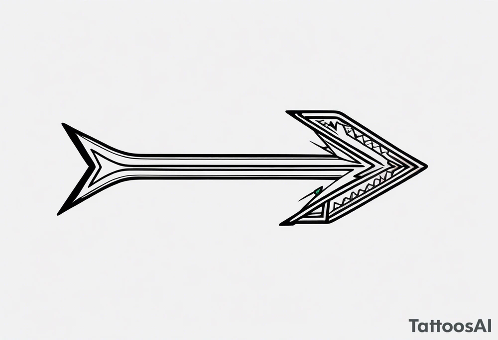Simple Vertical Arrow tattoo idea