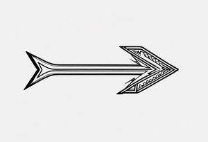 Simple Vertical Arrow tattoo idea