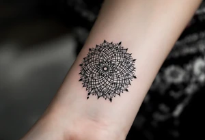 mandala with sacred flower of life in the middle tattoo idea