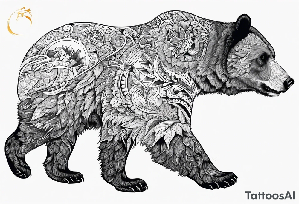 bear mountain tattoo idea