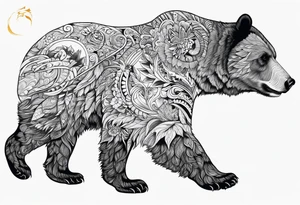 bear mountain tattoo idea