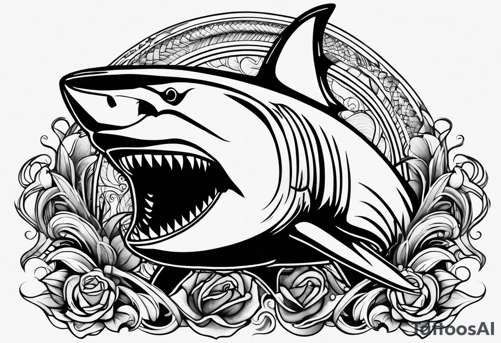 Great white shark tattoo idea