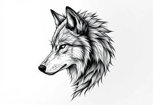 mongolian grey wolf tattoo idea