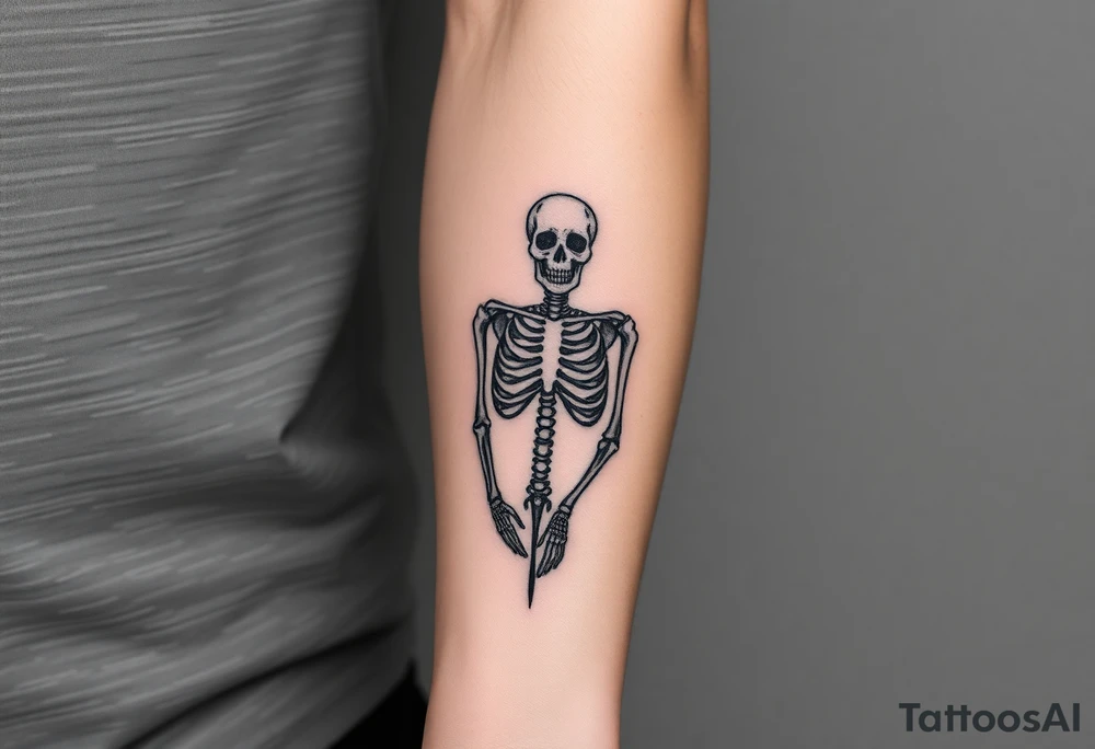Detailed Skeleton tattoo idea
